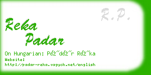 reka padar business card